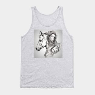Horse and Girl Tank Top